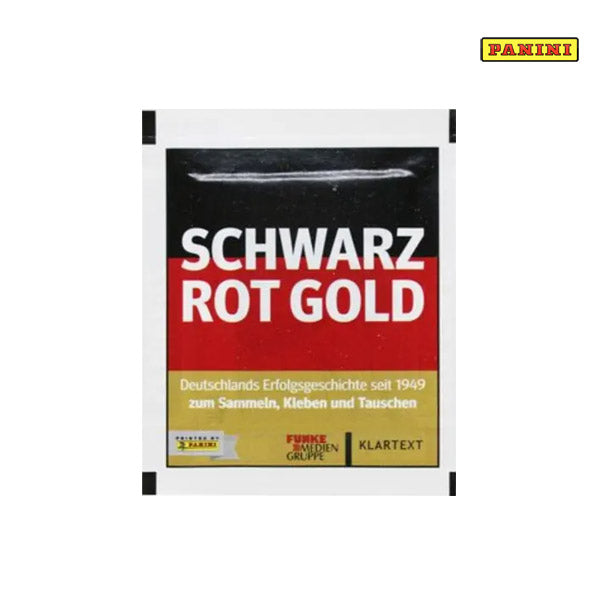 Panini Schwarz Rot Gold sticker packet