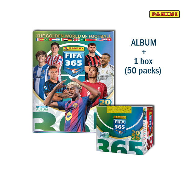 *PREORDER* Panini FIFA 365 2026 Album + 1 Box (50 Packets)