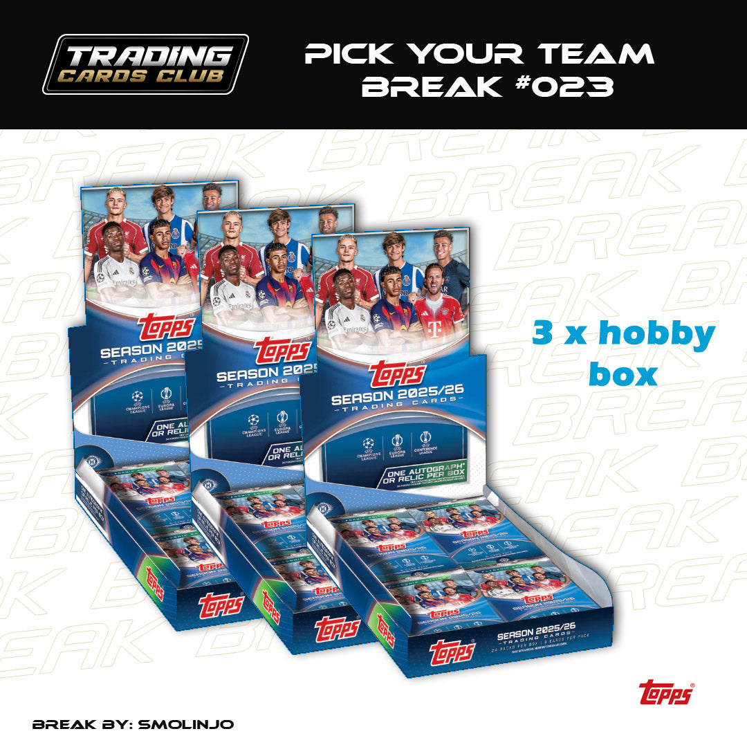 LIVE BREAK #023 - Topps UEFA Club Competitions 2025-26 Hobby Box - Pick Your Team