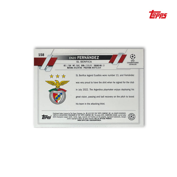 Enzo Fernandez SL Benfica kartica broj #158 - Topps UEFA Club Competitions 2022/23 Pink Sparkle