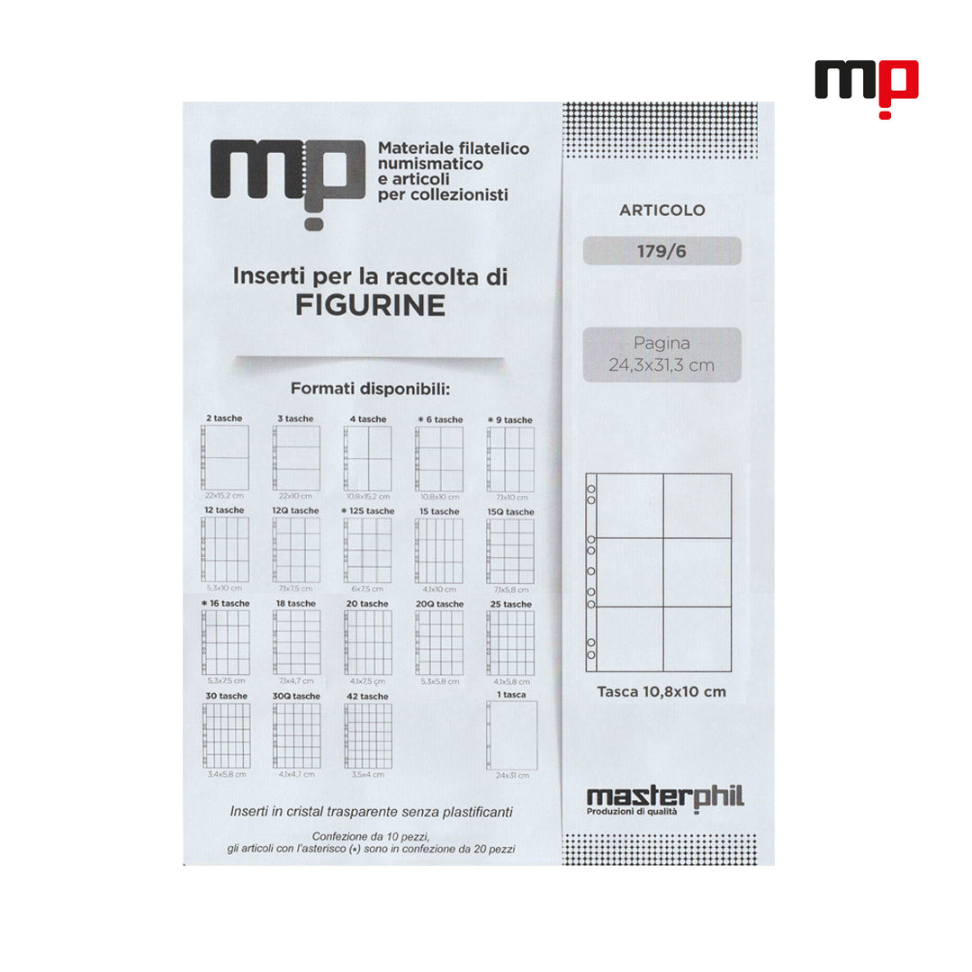 Master Phil plastic sleeves pages (6 pockets)