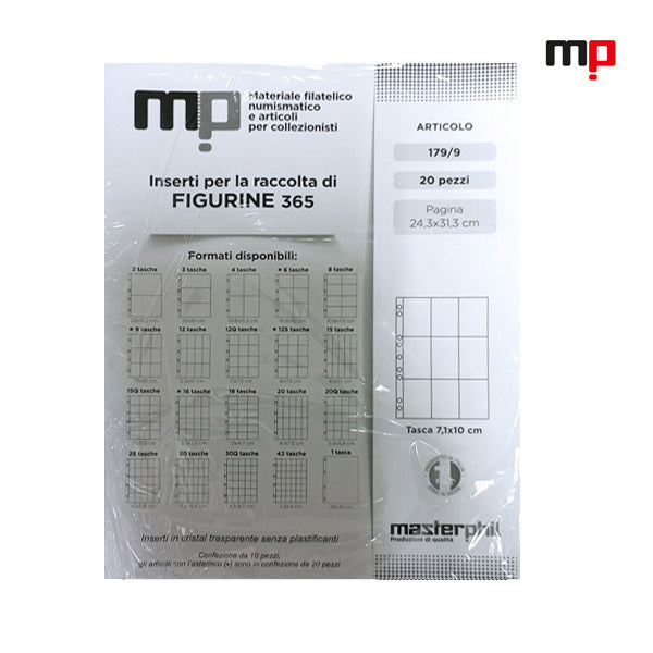 Master Phil plastic sleeves pages (9 pockets)