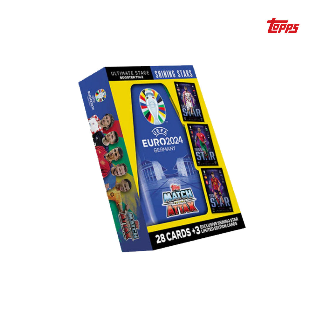 Topps Match Attax UEFA Euro 2024 - Mini Booster Tin - Shining Stars Topps Match Attax UEFA Euro 2024 - Mini Booster Tin - Shining Stars