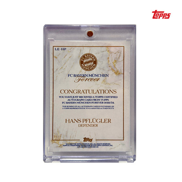 Topps Bayern Forever Hans Pflügler autograph, autograph LE-HP