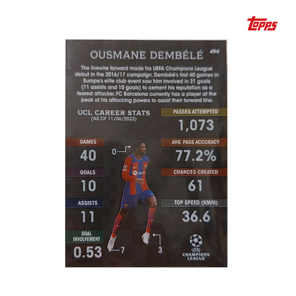 Ousmane Dembele - Topps Match Attax 2023/24 Black Edge Edition kartica