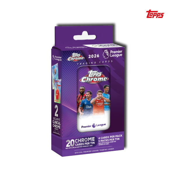 Topps Chrome Premier League 2026 Tin Box